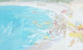 Nort-steyne-club-house-Oil-on-Oil-paper-45cm-x-55cmFramed-David-K-Wiggs-280x170 Dee-Why-Surfer-girls-Plein-air-Oil-on-canvas-25cm-30cm-David-K-Wiggs-2018-280x170