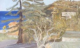 From-Palm-beach-road-Palm-beach=Plein-air-Oil-on-oil-paper-75cm-x-85cm-framed-David-K-Wiggs-2017-280x170 Dee-Why-Surfer-girls-Plein-air-Oil-on-canvas-25cm-30cm-David-K-Wiggs-2018-280x170
